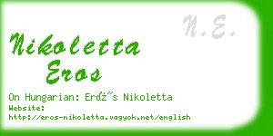 nikoletta eros business card